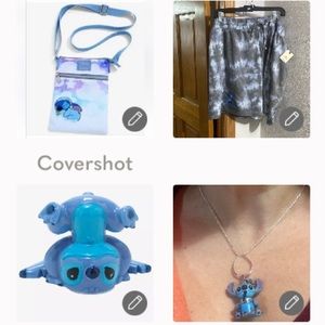 Loungefly Bag+Shorts 4X+💋balm+925 Chain 16”w Stitch Pendant 2.25”